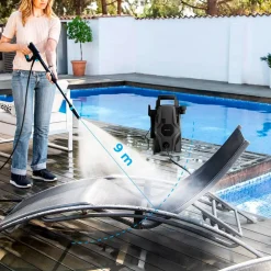 Hidrolimpiadora Cecotec HydroBoost 1400 Essential 1400W 105 bares con accesorios gris