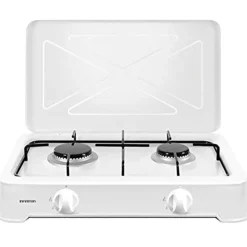 Hornillo de gas GGP-W2 Infiniton 2 fuegos control mecánico blanco 9,5x46,9x35,1 cm