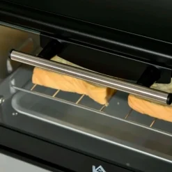 Horno de sobremesa Homcom 750W 10L con temperatura regulable y temporizador negro 67,5x63,5x30,5 cm