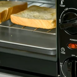 Horno de sobremesa Homcom 750W 10L con temperatura regulable y temporizador negro 67,5x63,5x30,5 cm
