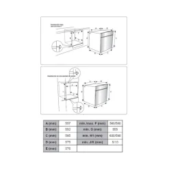 Horno multifunción Aspes AHM10800DCCB 3100W 78L 10 programas blanco A 59,5 cm
