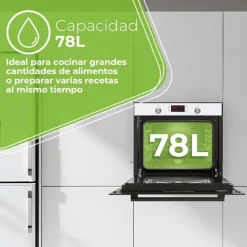 Horno multifunción Aspes AHM10800DCCB 3100W 78L 10 programas blanco A 59,5 cm