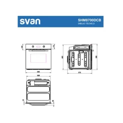 Horno multifunción Svan SHM8700DCB 70L 8 programas blanco A 59,5 cm