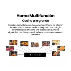 Horno pirolítico Infiniton P709FB 3200W 70L 9 funciones A negro 59,5 cm