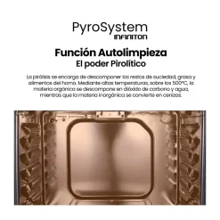 Horno pirolítico Infiniton P709FB 3200W 70L 9 funciones A negro 59,5 cm