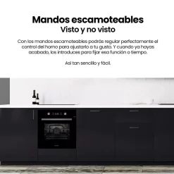 Horno pirolítico Infiniton P709FB 3200W 70L 9 funciones A negro 59,5 cm