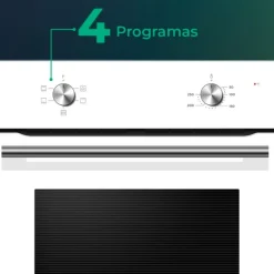 Horno Svan SH4700EB 2100W 75L 4 programas A blanco 59,5 cm