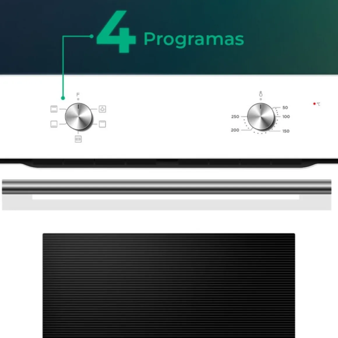 Horno Svan SH4700EB 2100W 75L 4 programas A blanco 59,5 cm