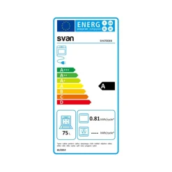 Horno Svan SH4700EB 2100W 75L 4 programas A blanco 59,5 cm