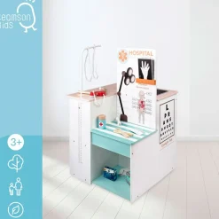 Hospital veterinario Teamson Kids 3 en 1 14 accesorios +3A blanco/verde 75,5x47,5x47,5 cm