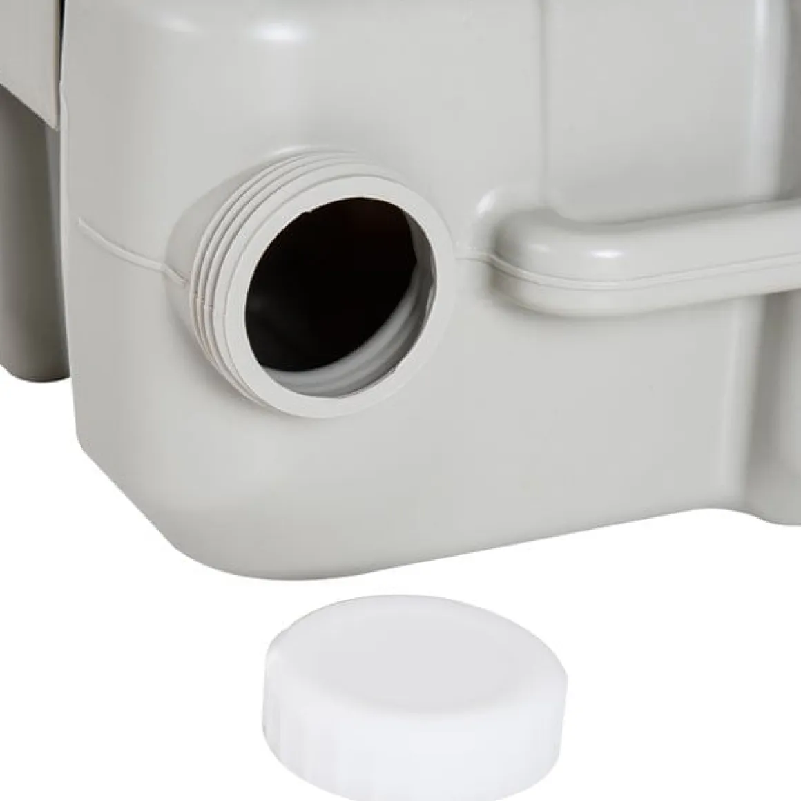 Inodoro portátil WC Kleankin químico con enjuague 20L gris 42x41,5x36,5 cm