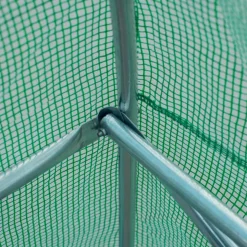 Invernadero de túnel Outsunny 12 ventanas con mosquitera verde 200x800x300 cm