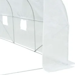Invernadero Outsunny tipo túnel 6 ventanas + mosquitera blanco 200x300x350 cm