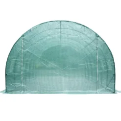 Invernadero túnel Outsunny 12 ventanas verde 200x600x300 cm