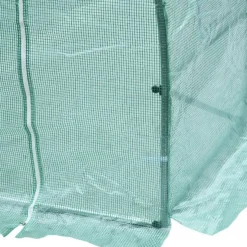Invernadero túnel Outsunny 12 ventanas verde 200x600x300 cm
