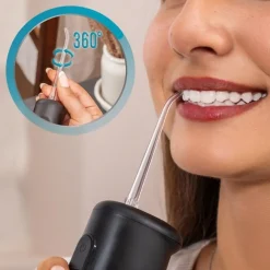 Irrigador dental Cecotec ToothCare Jet Liberty 8 boquillas 4 modos 250 ml negro