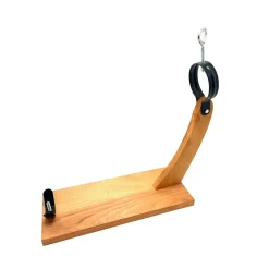 Jamonero Eco estilo góndola de brazo curvo natural/negro 39,5x26x16 cm