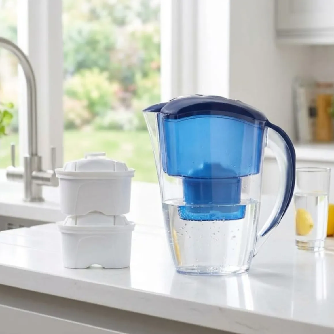 Jarra de agua con filtro Aqua Óptima Oria 2,8L azul