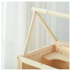 Jaula de madera para hámster PawHut 5 plataformas natural 80x60x40 cm