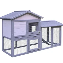 Jaula exterior de madera para animales pequeños 147x54x84 cm