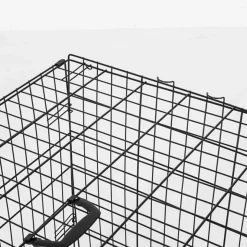 Jaula transportín PawHut para perros acero negro 57x76x53 cm