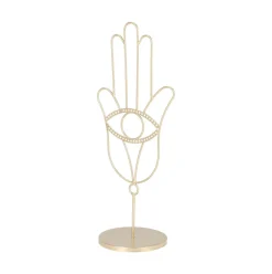 Joyero Mano de Fátima metálico dorado