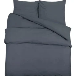 Juego de funda nórdica de edredón + almohada microfibra antracita