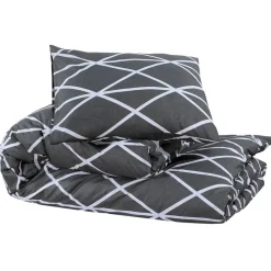 Juego de fundas nórdicas algodón gris
