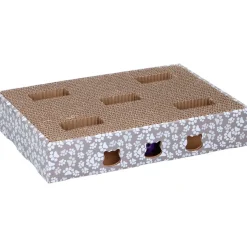 Juguete rascador para gatos 3 en 1 gris 6,5x34,5x24,5 cm