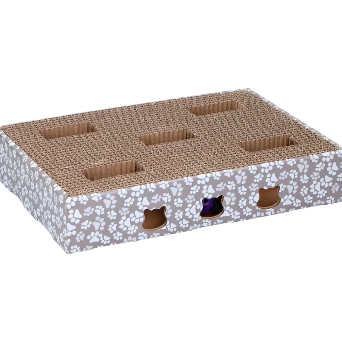 Juguete rascador para gatos 3 en 1 gris 6,5x34,5x24,5 cm