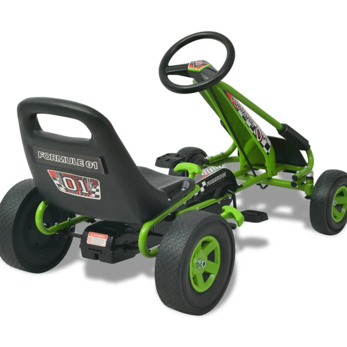 Kart infantil a pedales con asiento regulable +3A verde 60x96x56 cm