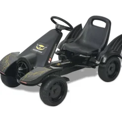 Kart infantil a pedales con asiento regulable +3A negro 61x115x62 cm