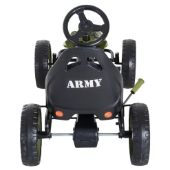 Kart infantil a pedales Homcom con asiento regulable +3A verde 61x105x54 cm