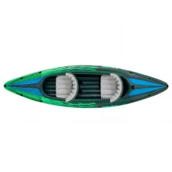 Kayak hinchable Challenger K2 Intex 2 plazas 2 remos+bomba de hinchado verde 38x76x351 cm