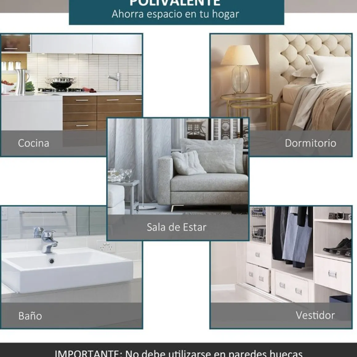 Kit de herrajes de puerta corredera Homcom negro 200 cm
