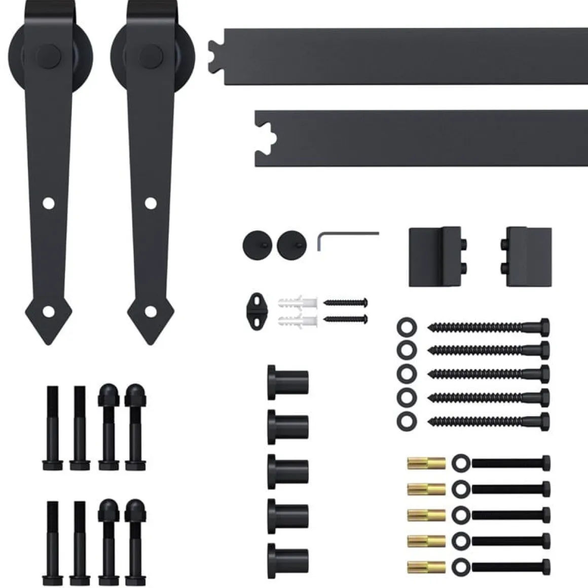 Kit de herrajes de puerta corredera Homcom negro 200 cm