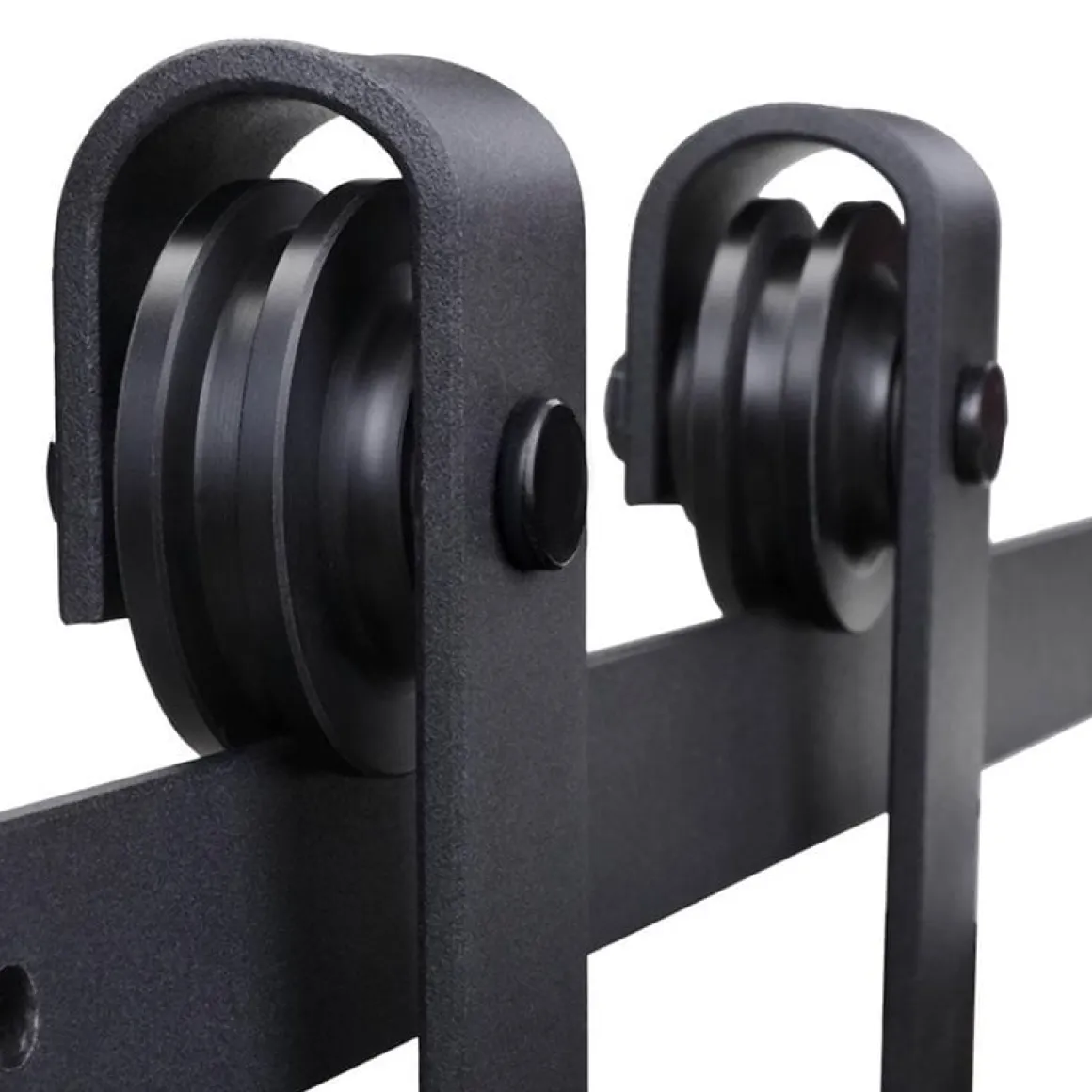 Kit de herrajes de puerta corredera Homcom negro 200 cm