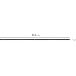 Kit de herrajes Homcom para puerta corredera cafe 183 cm
