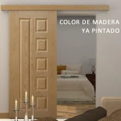 Kit de herrajes para puerta corredera Homcom marrón 3,06x200x3,05 cm