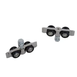 Kit de herrajes para puerta corredera Homcom marrón 3,06x200x3,05 cm
