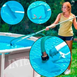 Kit de limpieza de piscinas Intex 3 accesorios azul