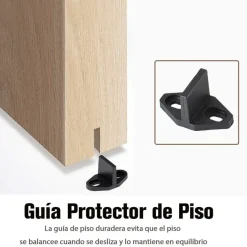 Kit de riel Homcom para puerta corredera negro 200 cm