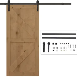 Kit de riel Homcom para puerta corredera negro 200 cm