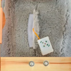 Koala balancín infantil Homcom con títere y sonidos +18M gris 50x33x60 cm