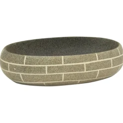 Lavabo de encimera Livha ovalado cerámica 15x59x40 cm