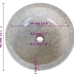 Lavabo Neptuno mármol Ø40x15 cm