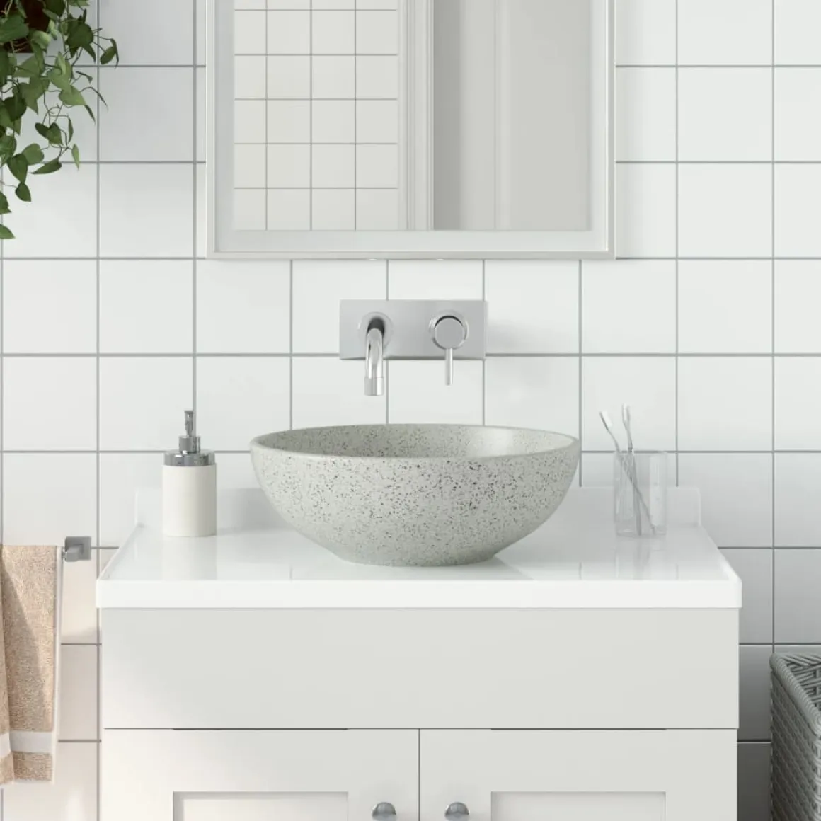 Lavabo sobre encimera Monnet cerámica Ø41x14 cm