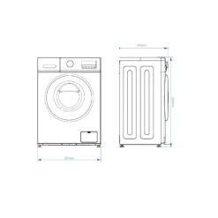 Lavadora carga frontal Aspes AL7202AIDVBX 7kg 1200 rpm 12 programas A inox 60 cm