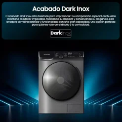 Lavadora carga frontal Infiniton WM-G124ADX 12kg 1400 rpm 14 programas A inox 85 cm