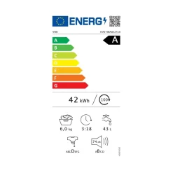 Lavadora carga frontal VOK EVW-6BAWL2410 6kg 14 programas A blanco 60 cm